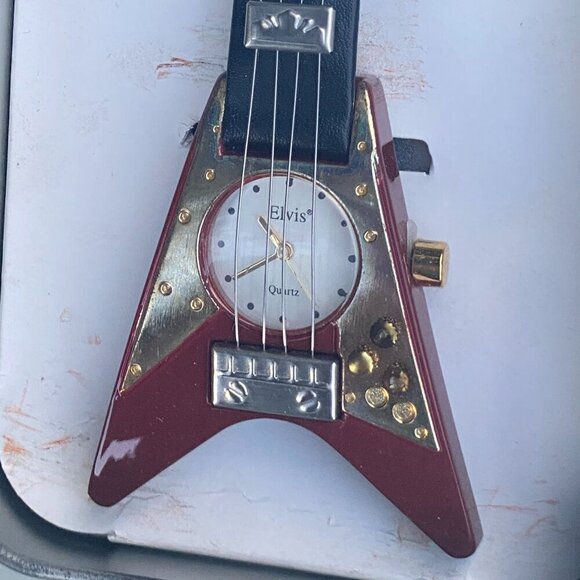 NEW Vintage 2002 Limited Edition 50th Anniversary Elvis Presley Guitar Watch - Picture 2 of 6